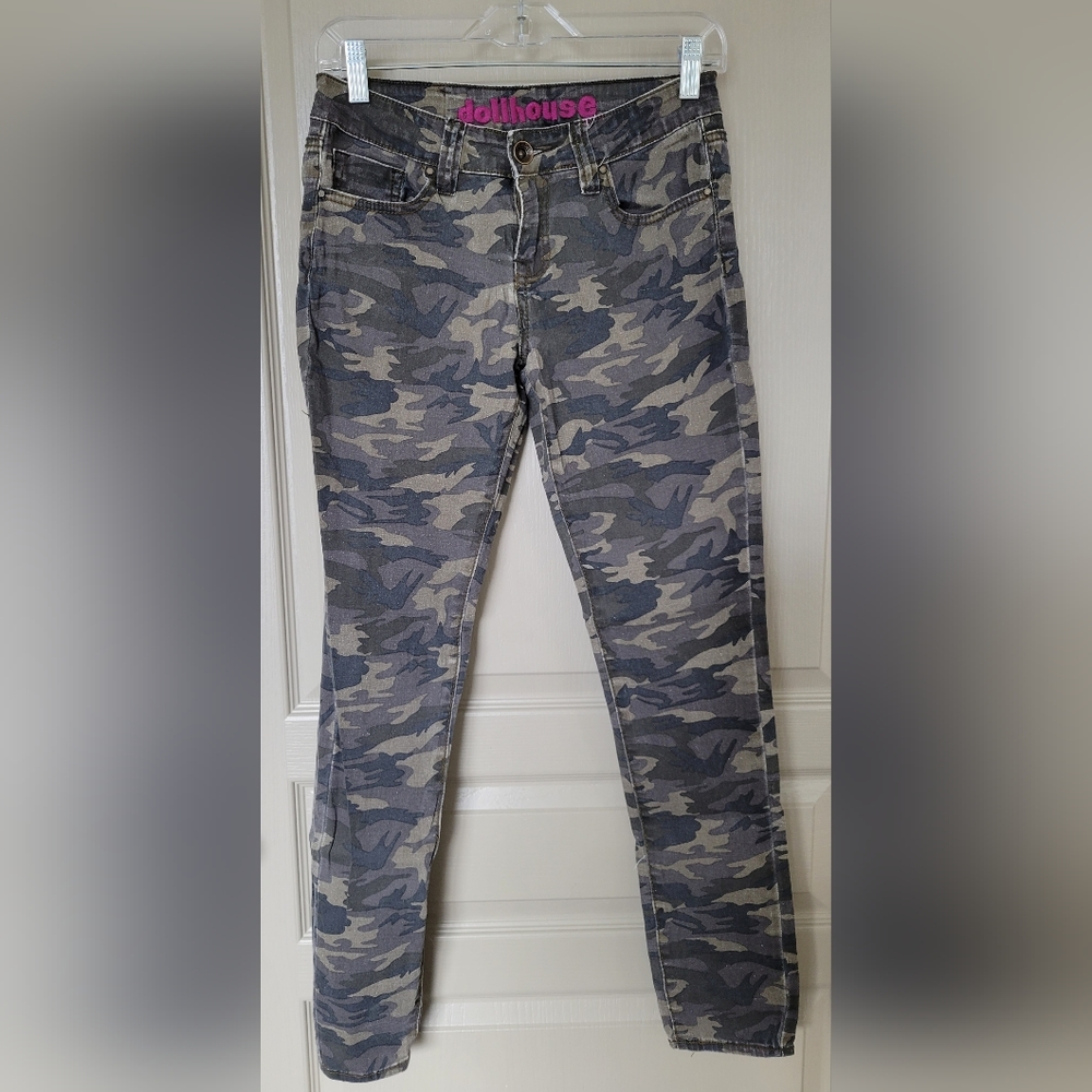 DOLLHOUSE Camo Military Skinny Pants Jeans